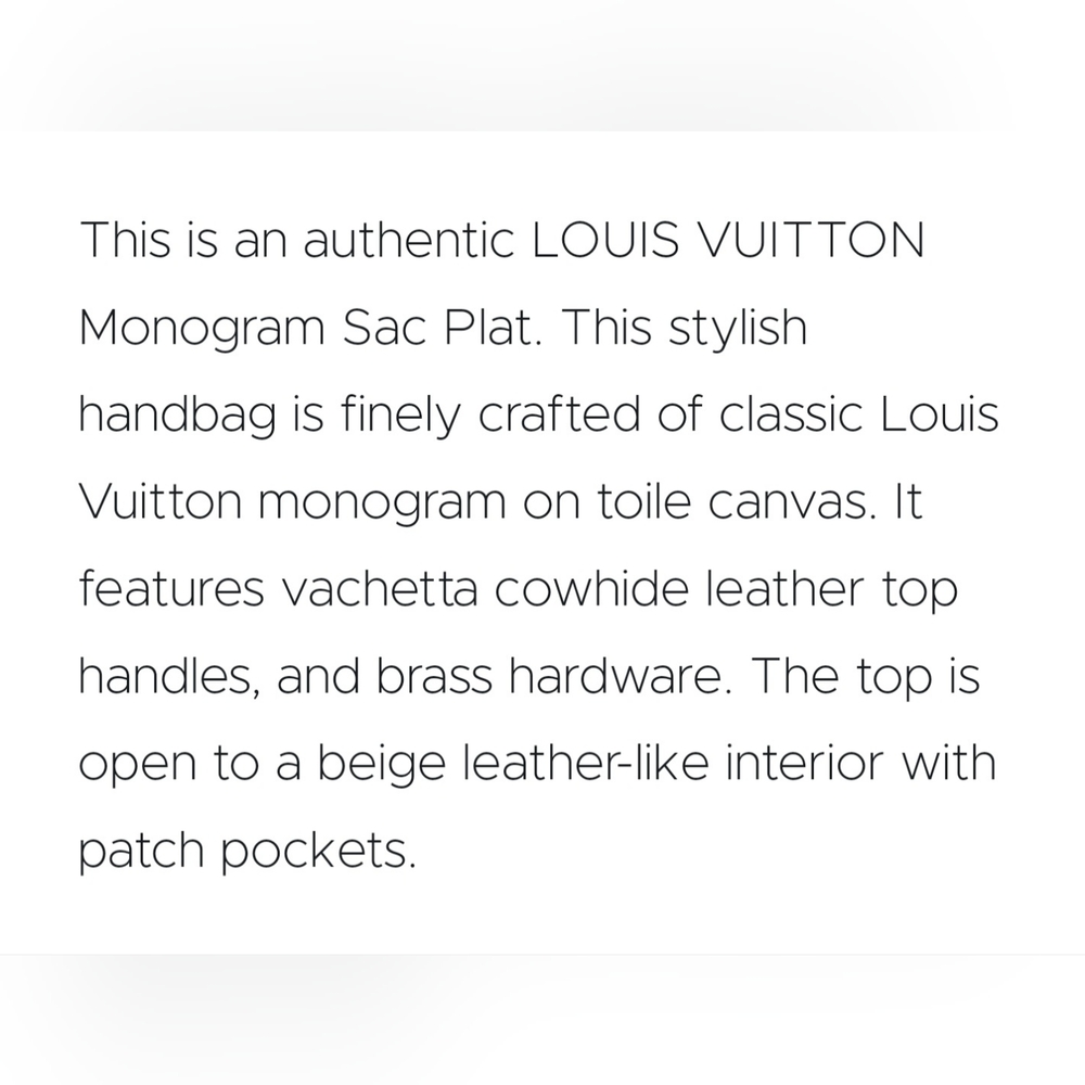 LOUIS VUITTON Sac Plat Tote - Picture 15 of 16